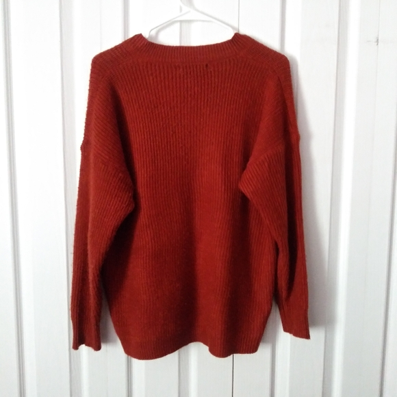Brown V Neck Sweater Size Lg - Picture 6 of 7